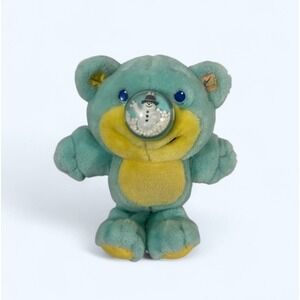 Playskool Nosy Bear 12" Aqua Teal Plush Snowman Stuffed Soft Toy 70685 Vtg‎ 1987